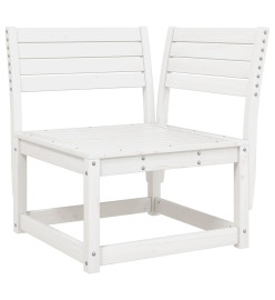 Salon de jardin 5 pcs blanc bois massif de pin