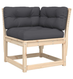 Salon de jardin 7 pcs avec coussins Bois de pin massif