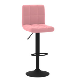 Tabourets de bar lot de 2 rose velours