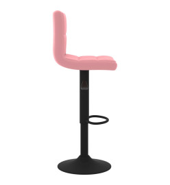 Tabourets de bar lot de 2 rose velours