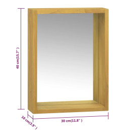 Armoire à miroir 30x10x40 cm Bois de teck solide