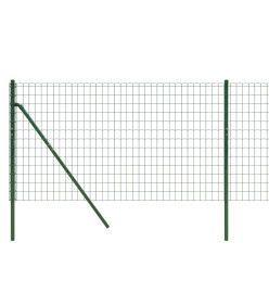 Clôture en treillis métallique vert 1x10 m acier galvanisé