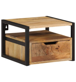 Table de chevet murale 35x35x25 cm bois d'acacia solide