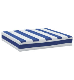 Coussins de palette 3 pcs rayures bleues/blanches tissu oxford