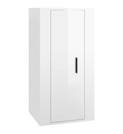 Ensemble de meubles TV 7 pcs Blanc brillant Bois d'ingénierie