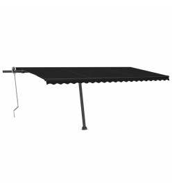 Auvent automatique et capteur de vent/LED 500x300 cm Anthracite