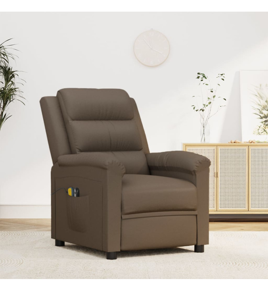 Fauteuil de massage électrique Gris Similicuir