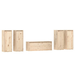 Meubles TV 5 pcs Bois massif de pin