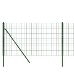 Clôture en treillis métallique vert 1x25 m acier galvanisé