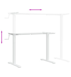 Cadre de bureau debout blanc (94-135)x60x(70-114) cm acier