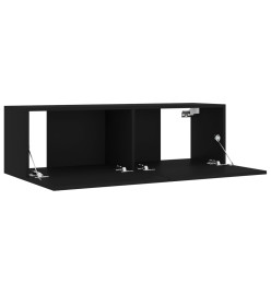 Ensemble de meubles TV 4 pcs Noir Bois d'ingénierie