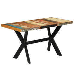 Table à manger 140x70x75 cm bois massif de récupération