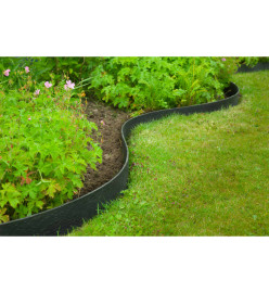 Nature Bordure de jardin texturée 0,12x24 m 5 mm noir