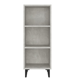 Buffet gris béton 34,5x32,5x90 cm bois d'ingénierie