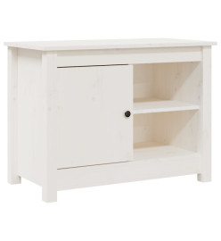 Meuble TV Blanc 70x36,5x52 cm Bois de pin massif