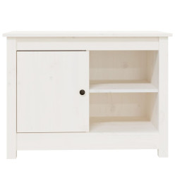 Meuble TV Blanc 70x36,5x52 cm Bois de pin massif