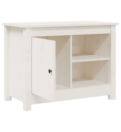 Meuble TV Blanc 70x36,5x52 cm Bois de pin massif