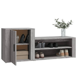 Armoire à chaussures Sonoma gris 130x35x54 cm Bois d'ingénierie