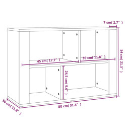 Buffet Blanc 80x30x54 cm Bois d'ingénierie