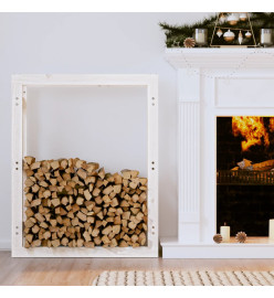 Support pour bois de chauffage Blanc 80x25x100 cm Bois de pin