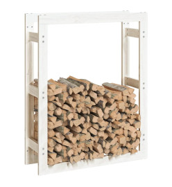 Support pour bois de chauffage Blanc 80x25x100 cm Bois de pin