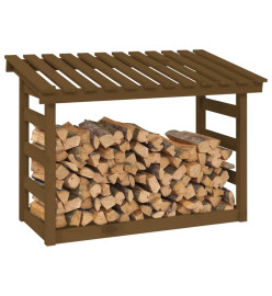 Support de bois de chauffage Marron miel 108x64,5x78cm Bois pin