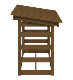 Support de bois de chauffage Marron miel 108x64,5x78cm Bois pin