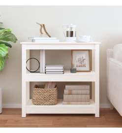 Table console Blanc 80x40x74 cm Bois massif de pin