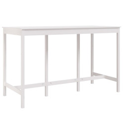 Table de bar Blanc 180x80x110 cm Bois massif de pin