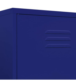 Garde-robe Bleu marine 90x50x180 cm Acier