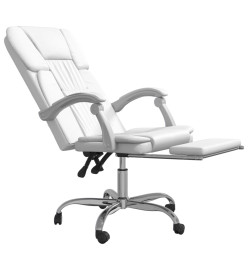 Fauteuil inclinable de bureau Blanc Similicuir