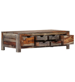 Table basse Gris 100x50x30 cm Bois de Sesham massif