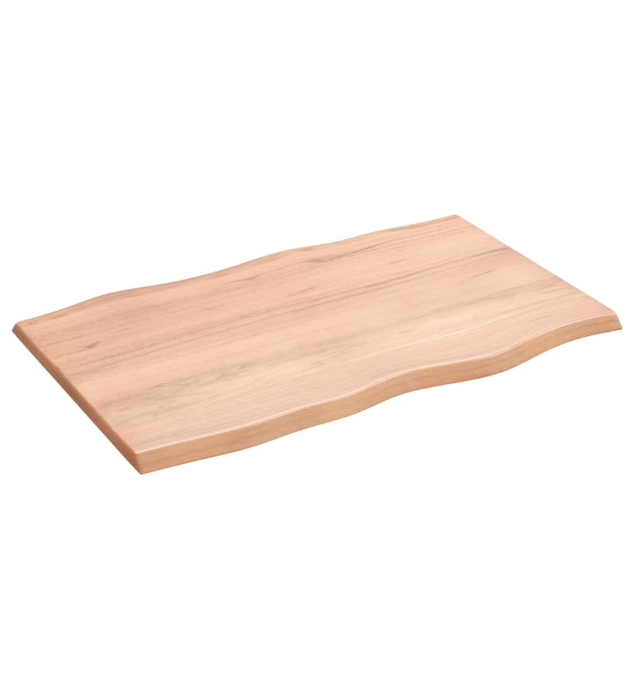 Dessus de table bois chêne massif traité bordure assortie