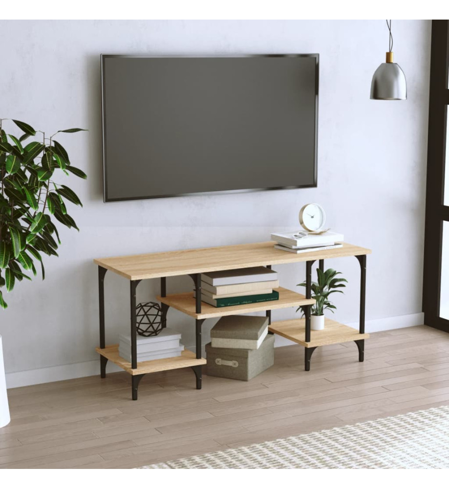 Meuble TV chêne sonoma 102x35x45,5 cm bois d'ingénierie