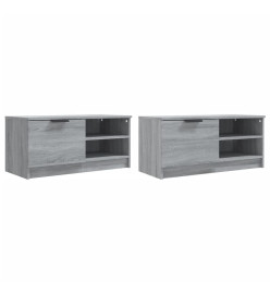 Meubles TV 2 pcs Sonoma gris 80x35x36,5 cm Bois d'ingénierie