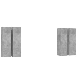 Meubles TV 4 pcs Gris béton 30,5x30x110 cm Aggloméré