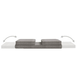 Chaise pliable de sol Gris clair Tissu