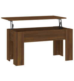 Table basse Chêne marron 101x49x52 cm Bois d'ingénierie