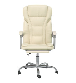 Fauteuil inclinable de bureau Crème Similicuir