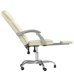 Fauteuil inclinable de bureau Crème Similicuir