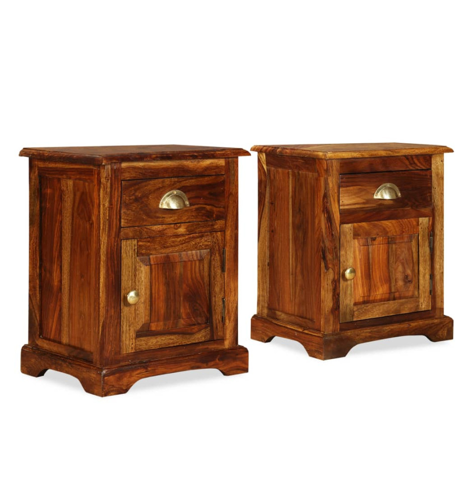 Table de chevet 2 pcs Bois 40 x 30 x 50 cm