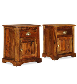 Table de chevet 2 pcs Bois 40 x 30 x 50 cm