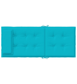 Coussins de chaise à dossier haut lot de 4 turquoise