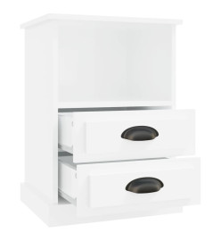 Tables de chevet 2 pcs blanc brillant 43x36x60 cm