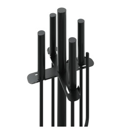 Set d’outils de cheminée 5 pcs 18x66 cm acier