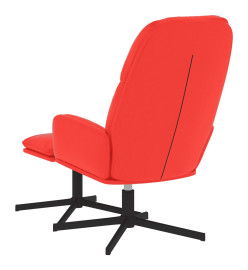 Chaise de relaxation avec tabouret Rouge Similicuir