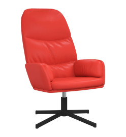 Chaise de relaxation avec tabouret Rouge Similicuir