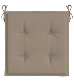 Coussins de chaise de jardin 6 pcs taupe 40x40x3cm tissu oxford