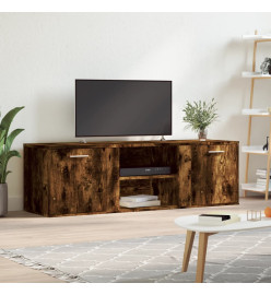 Meuble TV chêne fumé 120x34x37 cm bois d'ingénierie