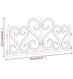 Bordures de pelouse 17 pcs Blanc 10 m PP